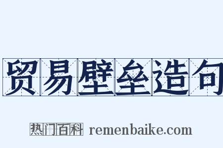 贸易壁垒造句是什么意思的图片